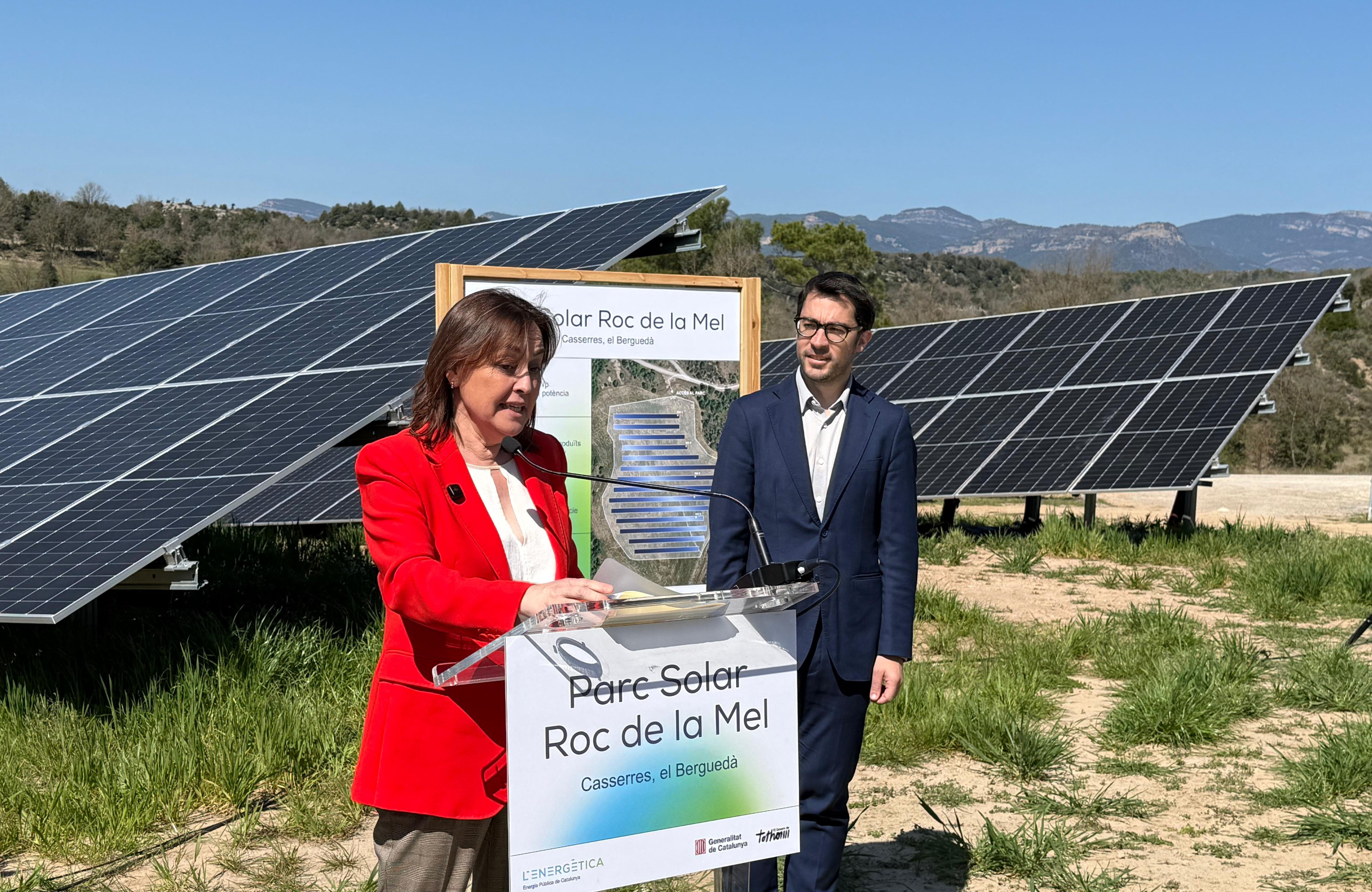 La consellera Paneque visita el parc solar Roc de la Mel, que s’incorporarà a L’Energètica